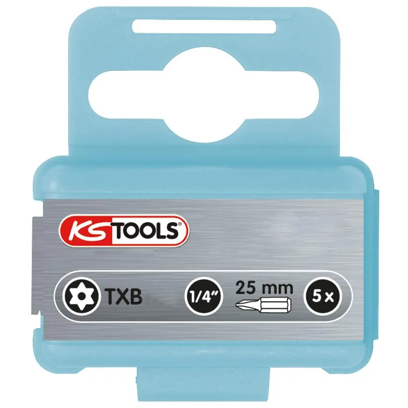 KS Tools 1/4" EDELSTAHL Bit, 25mm, TB27, 5er Pack-1 Foto Produkt Allgemein Bits