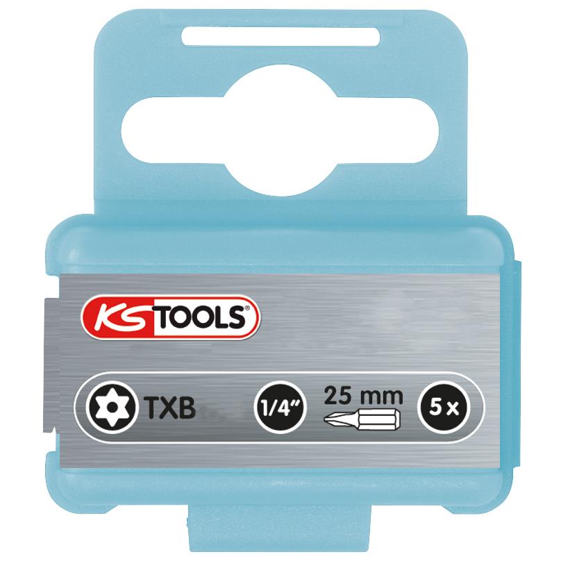 KS Tools 1/4" EDELSTAHL Bit, 25mm, TB10, 5er Pack-1 Foto Produkt Allgemein Bits