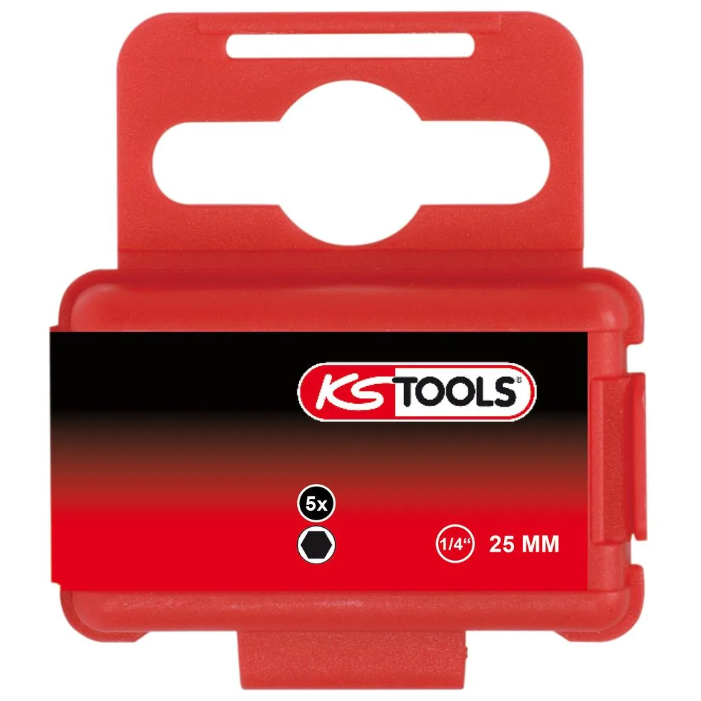KS Tools 1/4" TORSIONpower Bit Innen6kant, 25mm, 8mm, 5er Pack-1 Foto Produkt Allgemein Bits