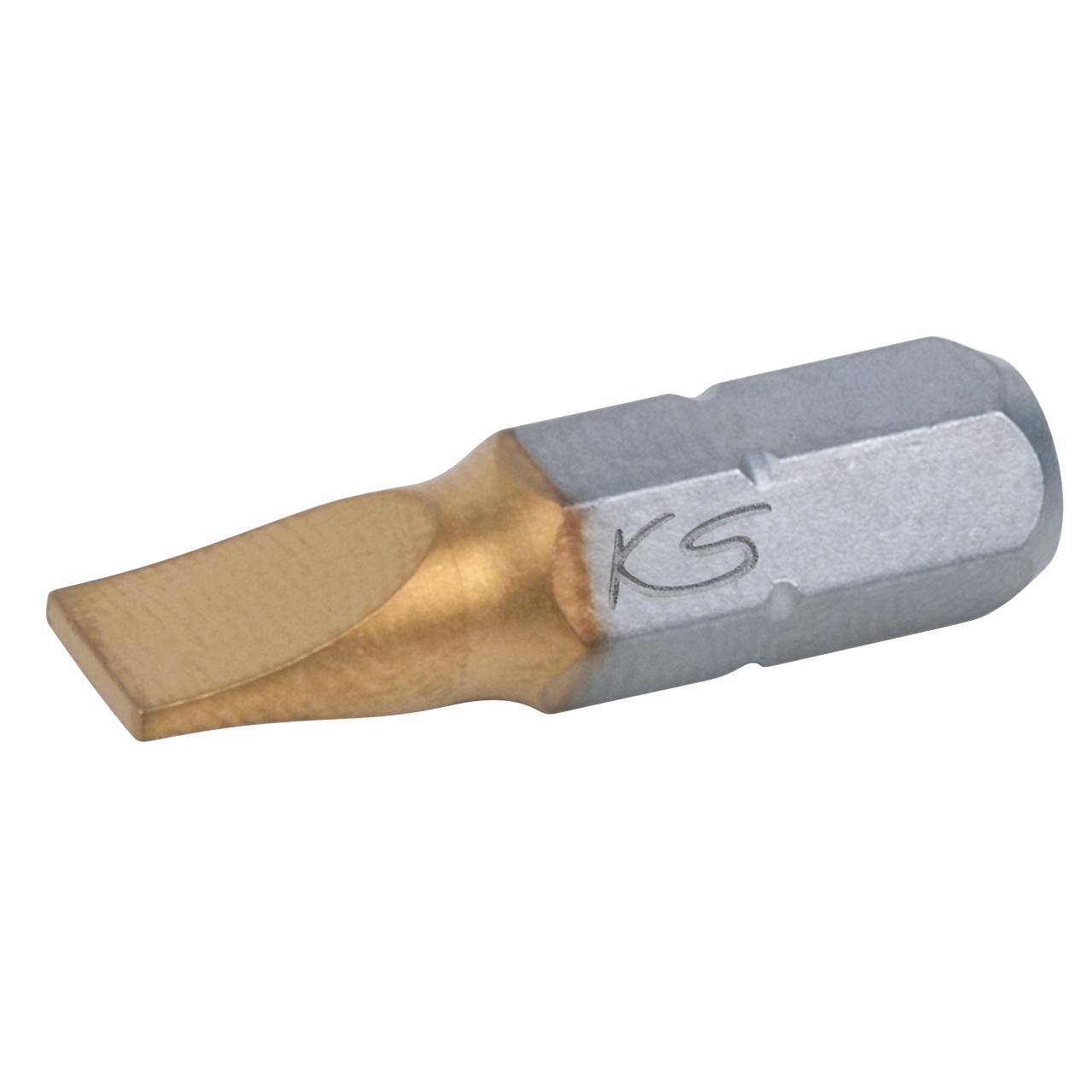 KS Tools 1/4" TiN Bit Schlitz, 25mm, 8mm, 5er Pack-1 Foto Produkt Allgemein Bits