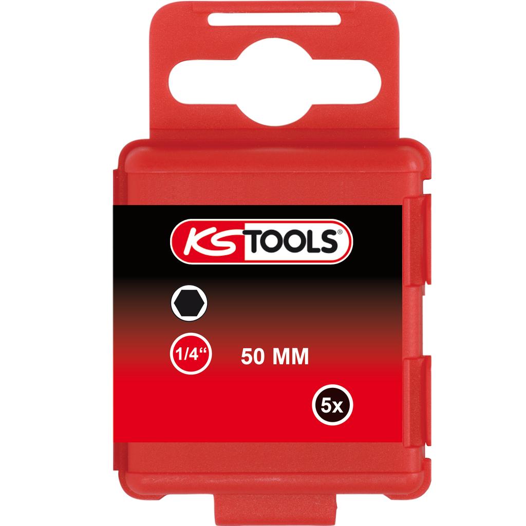 KS Tools 1/4" Bit Innensechskant, 50mm, 5mm, 5er Pack-1 Foto Produkt Allgemein Bits