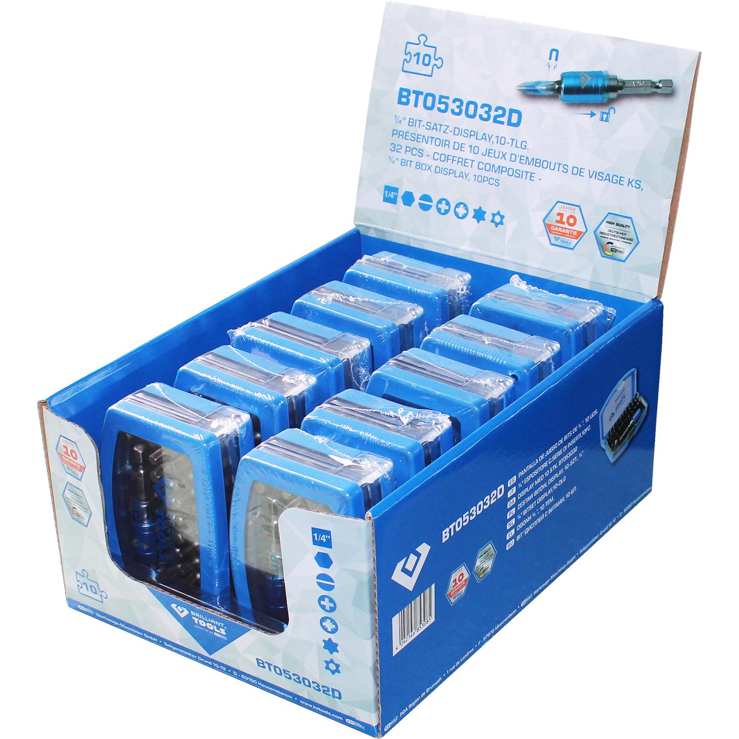 Brilliant Tools Bit-Satz, 32-tlg. Display, 10 Stk-1 Hauptbild