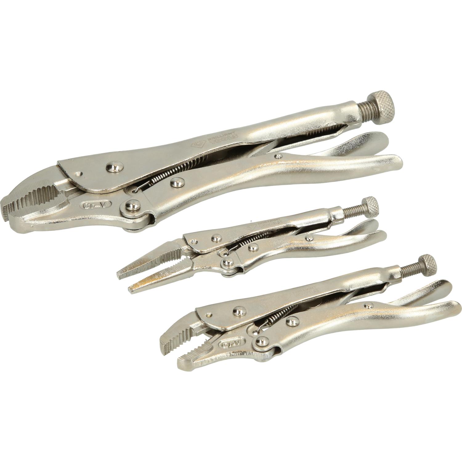 Brilliant Tools Feststellzangen / Gripzangen-Satz, 3-tlg-2 Hauptbild