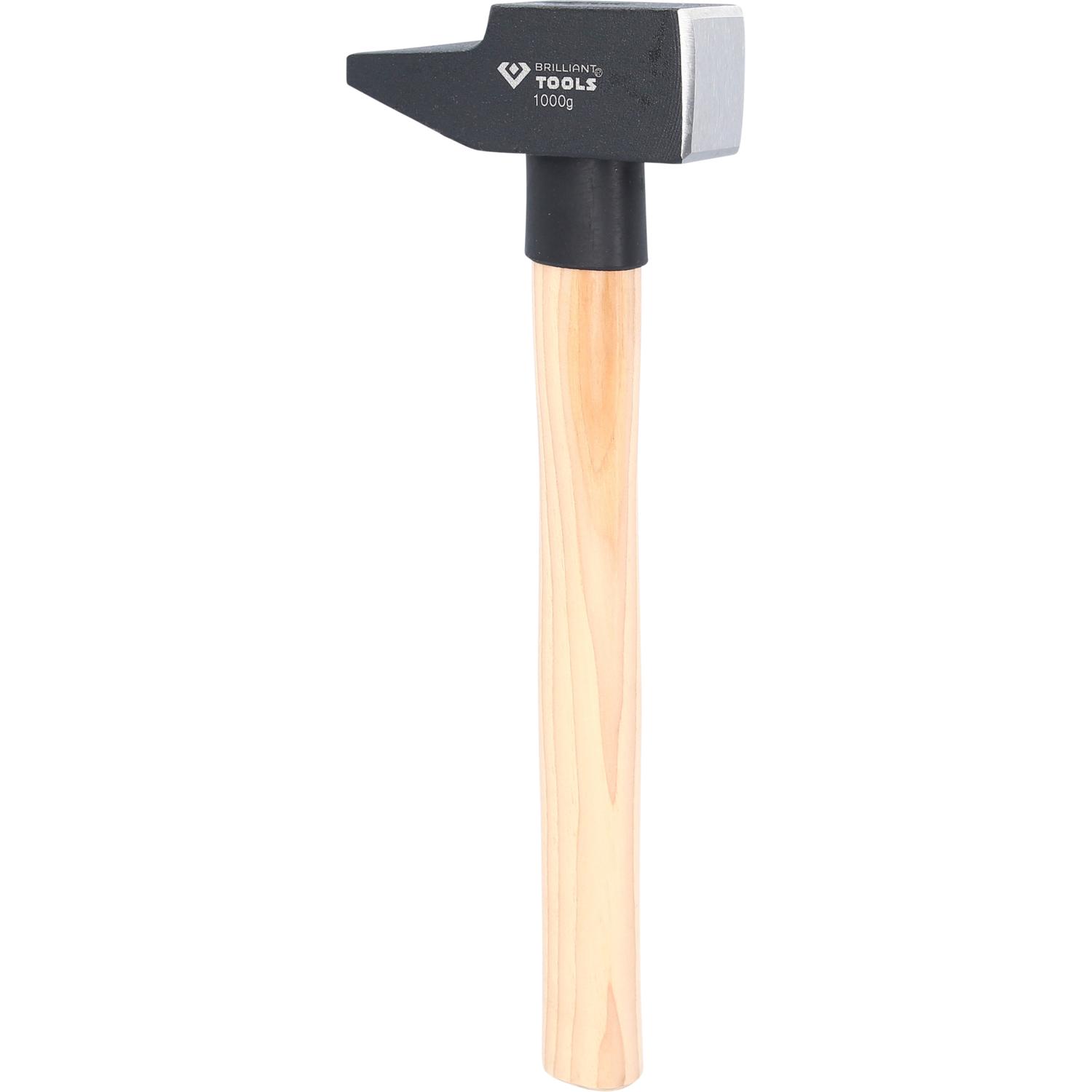 Brilliant Tools Schlosserhammer mit Hickory-Stiel, 1000 g, französische Form-2 Hauptbild