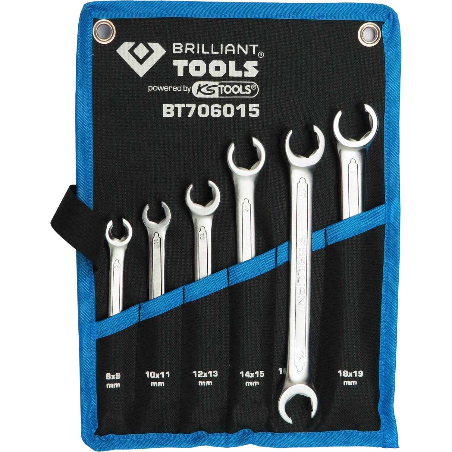 Brilliant Tools Leitungsschlüssel-Satz, 6-tlg, 8 - 19 mm-2 Hauptbild