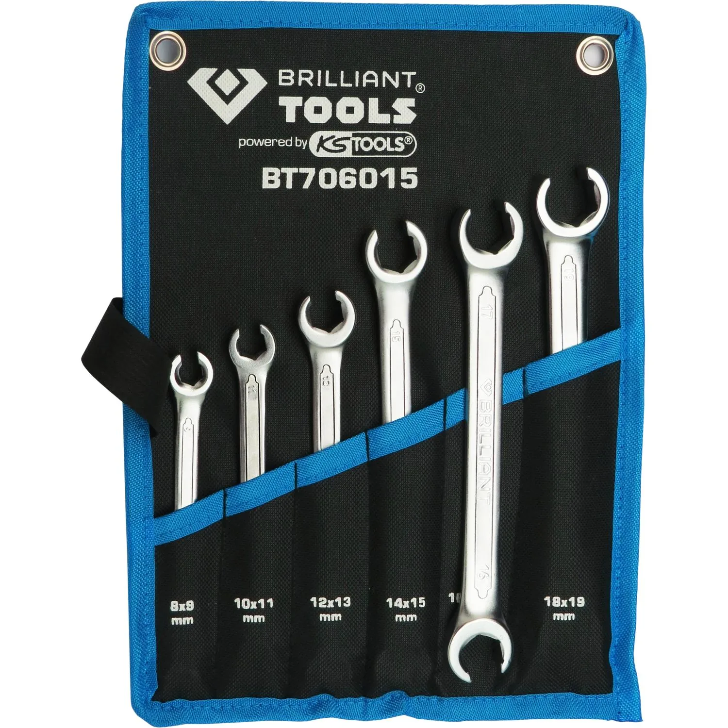 Brilliant Tools Leitungsschlüssel-Satz, 6-tlg, 8 - 19 mm-2 Hauptbild