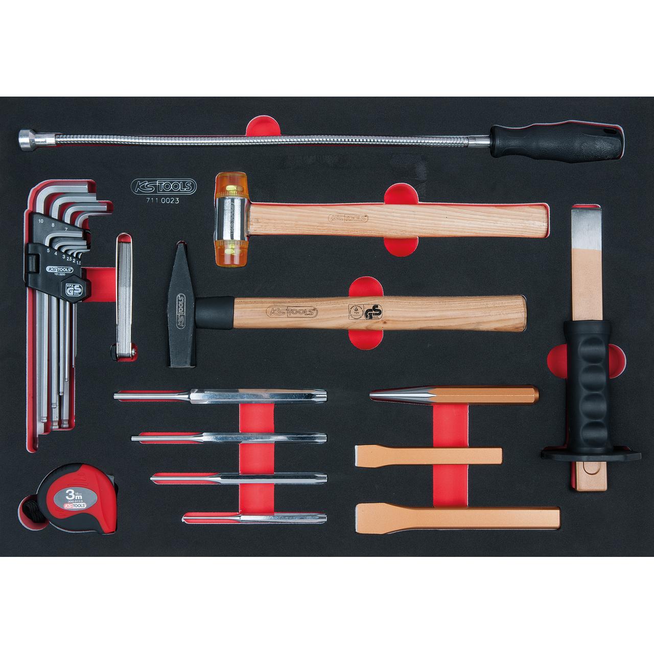KS Tools SCS Hammer- und WInkelstiftschlüssel-Satz, 23-tlg in 1/1 Systemeinlage-1 Foto Produkt Allgemein Werkstatteinrichtung