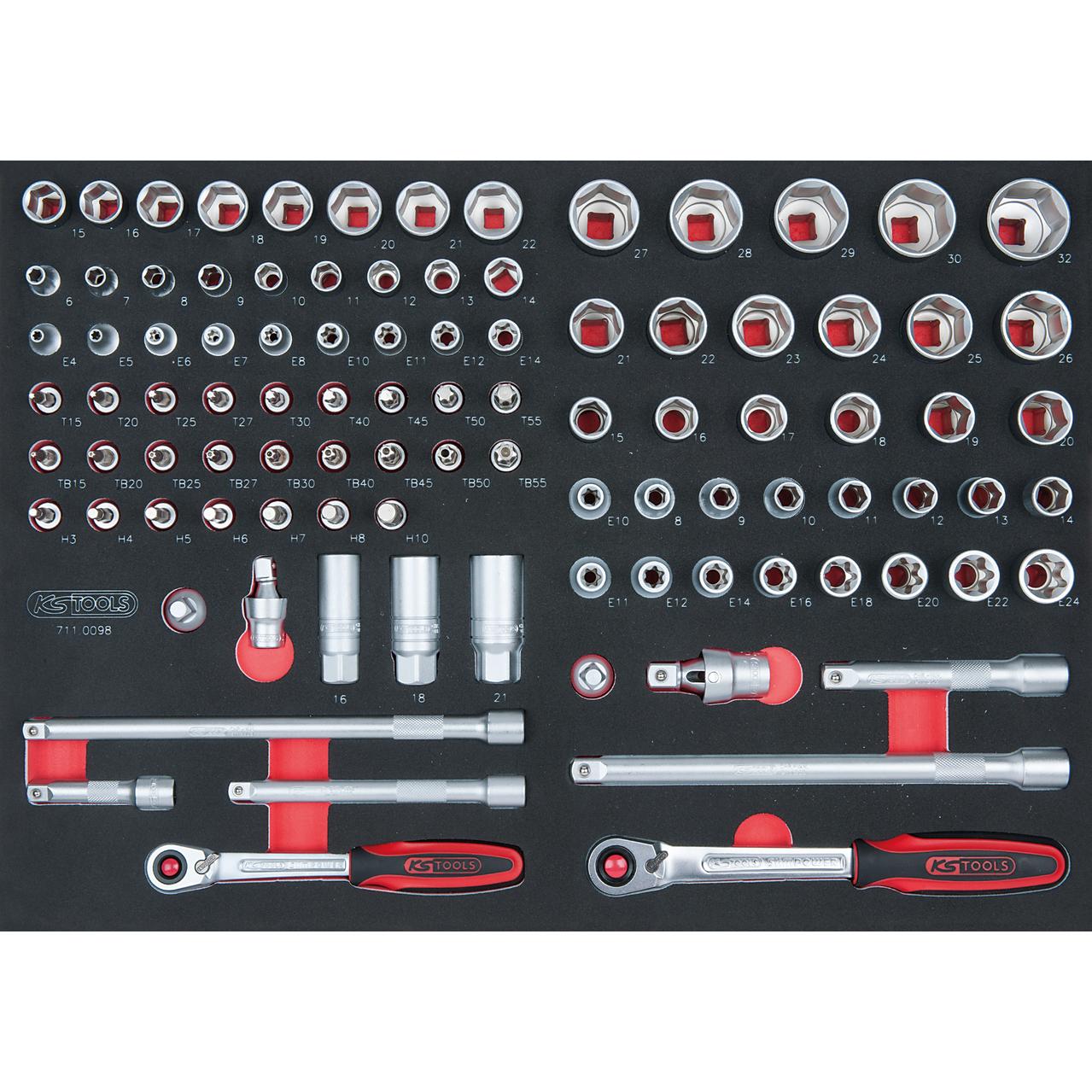 KS Tools SCS 3/8"+1/2" Steckschlüssel-Satz, 98-tlg, in 1/1 Systemeinlage-1 Foto Produkt Allgemein Werkstatteinrichtung