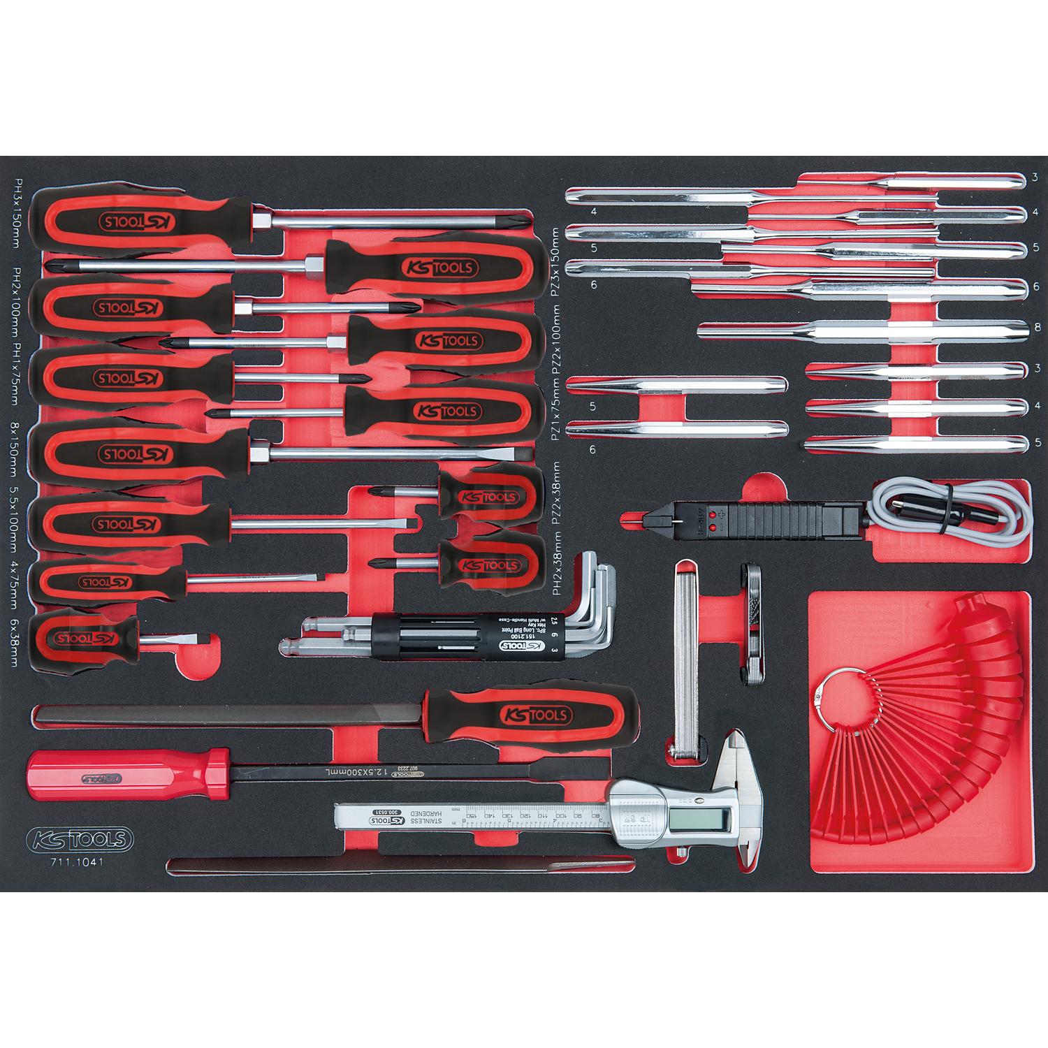 KS Tools SCS Schraubendreher- und Messgeräte-Satz, 41-tlg in 1/1 Systemeinlage-1 Foto Produkt Allgemein Werkstatteinrichtung
