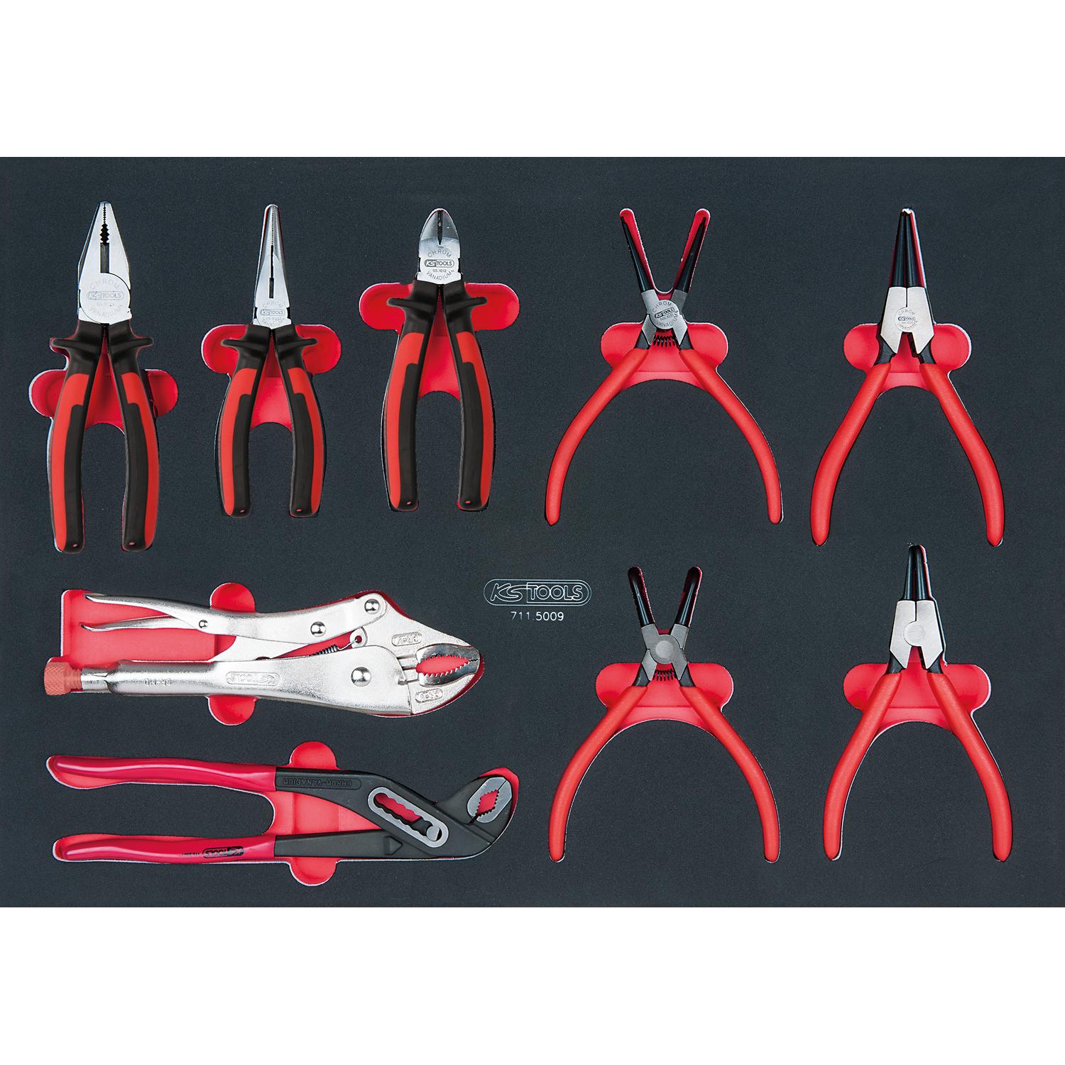 KS Tools SCS Zangen-Satz, 9-tlg in 1/1 Systemeinlage-1 Foto Produkt Allgemein Werkstatteinrichtung