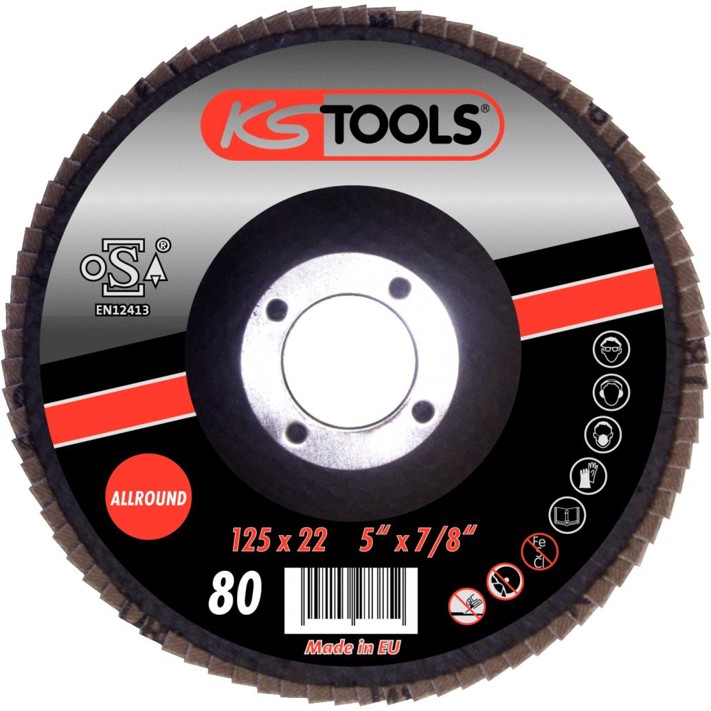 KS Tools Allround-Lamellenschleifscheibe, gewölbt, Ø 115mm, Körnung40-1 Foto Produkt Allgemein Scheren, Schneiden und Sägen