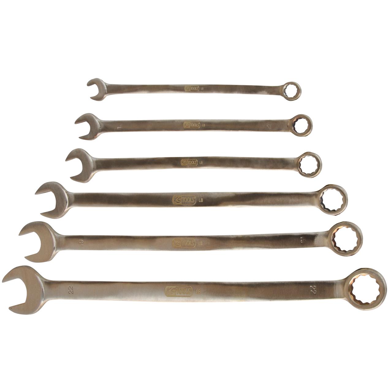 KS Tools BRONZEplus Ringmaulschlüssel-Satz, extra lang 6-tlg 10-22mm-1 Foto Produkt Allgemein Schlüsselprogramm