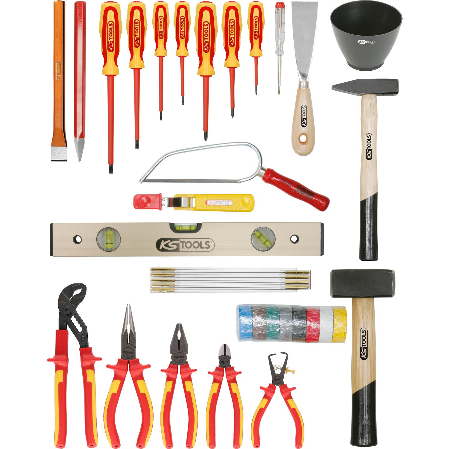 KS Tools Basic Elektriker-Werkzeugkoffer, Rinderlederkoffer, 30-tlg-1 Foto Produkt Allgemein Schraubendreher