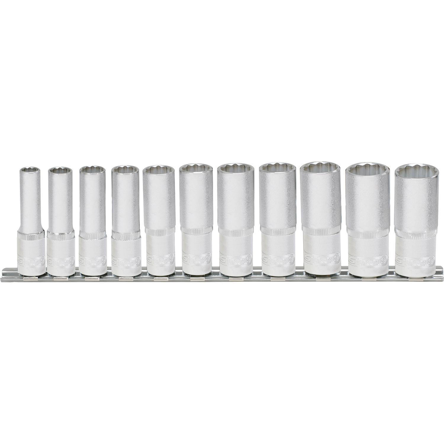 KS Tools 3/8" 12-kant-Stecknuss-Satz, lang, 11-tlg-1 Foto Produkt Allgemein Steckschlüssel