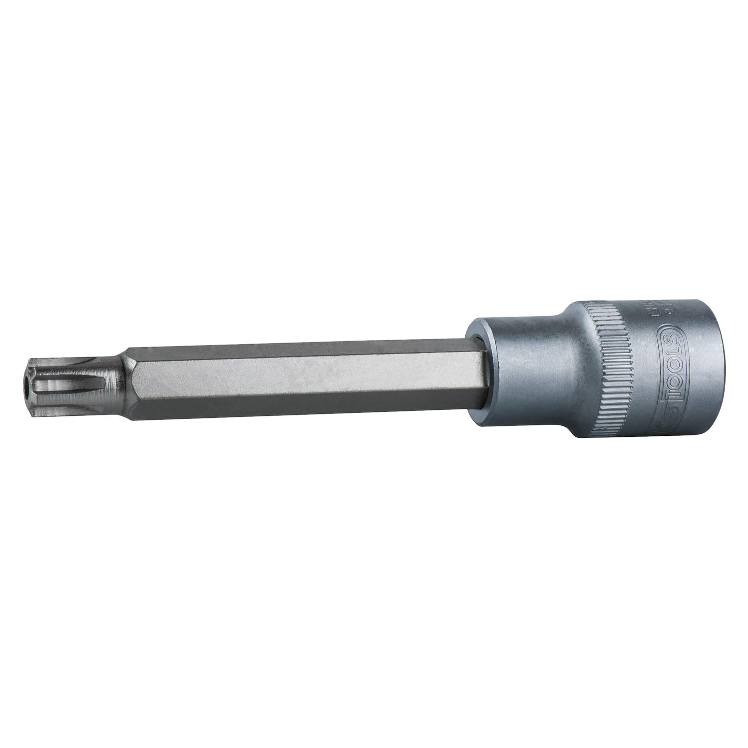 KS Tools 1/2" Bit-Stecknuss RIBE mit Stirnlochbohrung, lang, M10-1 Foto Produkt Allgemein Steckschlüssel
