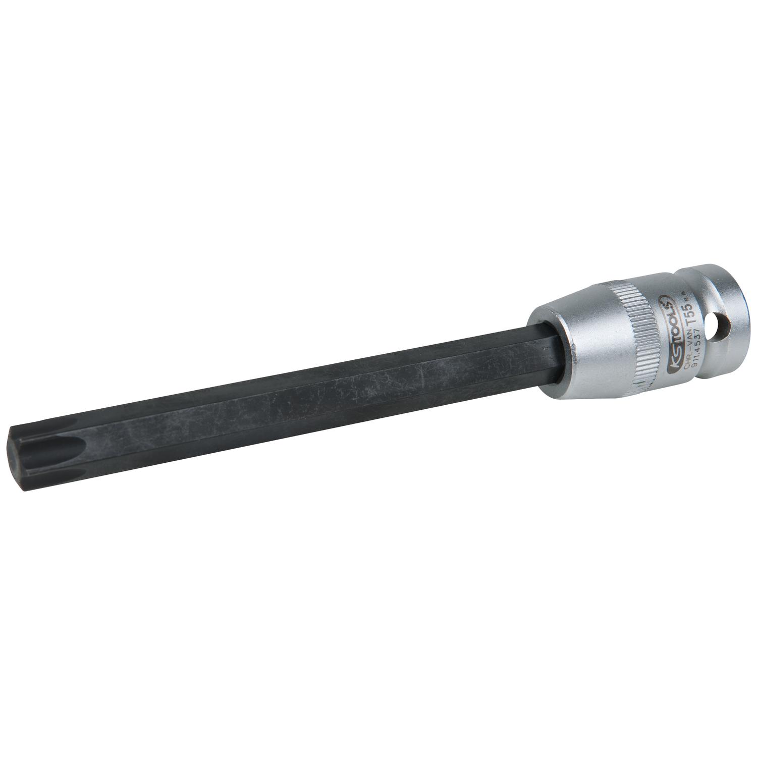KS Tools 1/2" Bit-Stecknuss für Torx-Schrauben, T55, Länge 140 mm, phosphatiert-1 Foto Produkt Allgemein Steckschlüssel