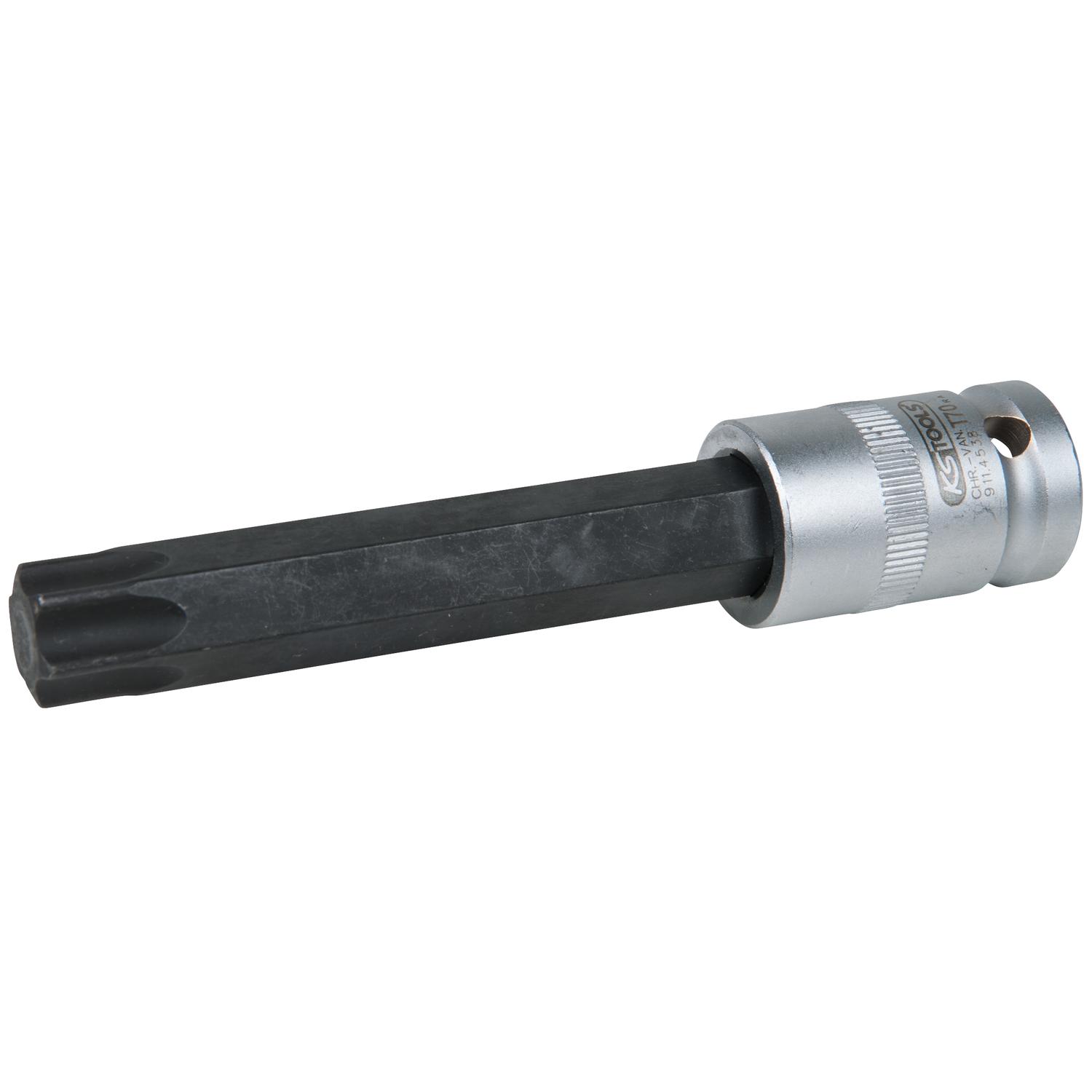 KS Tools 1/2" Bit-Stecknuss für Torx-Schrauben, T70, Länge 120 mm, phosphatiert-1 Foto Produkt Allgemein Steckschlüssel