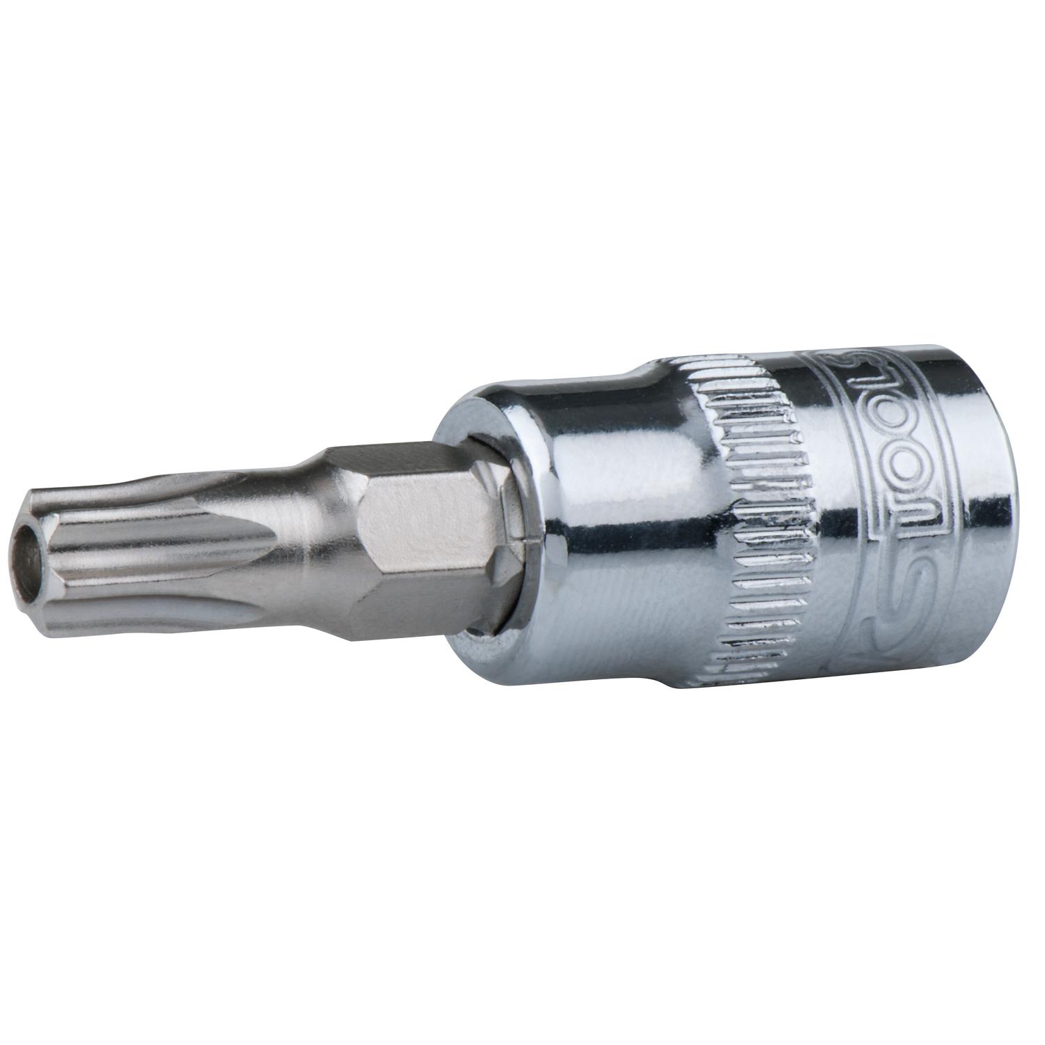 KS Tools 1/4" CHROMEplus Bit-Stecknuss Torx mit Stirnlochbohrung,TB10-1 Foto Produkt Allgemein Steckschlüssel