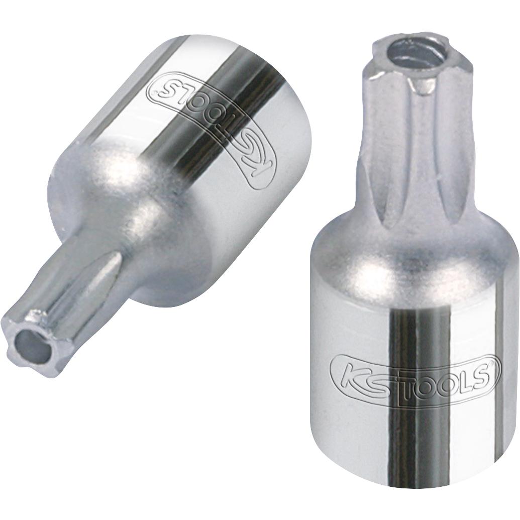 KS Tools 1/4" CHROMEplus Bit-Stecknuss Fünfstern, Stirnlochbohrung,TS50-1 Foto Produkt Allgemein Steckschlüssel