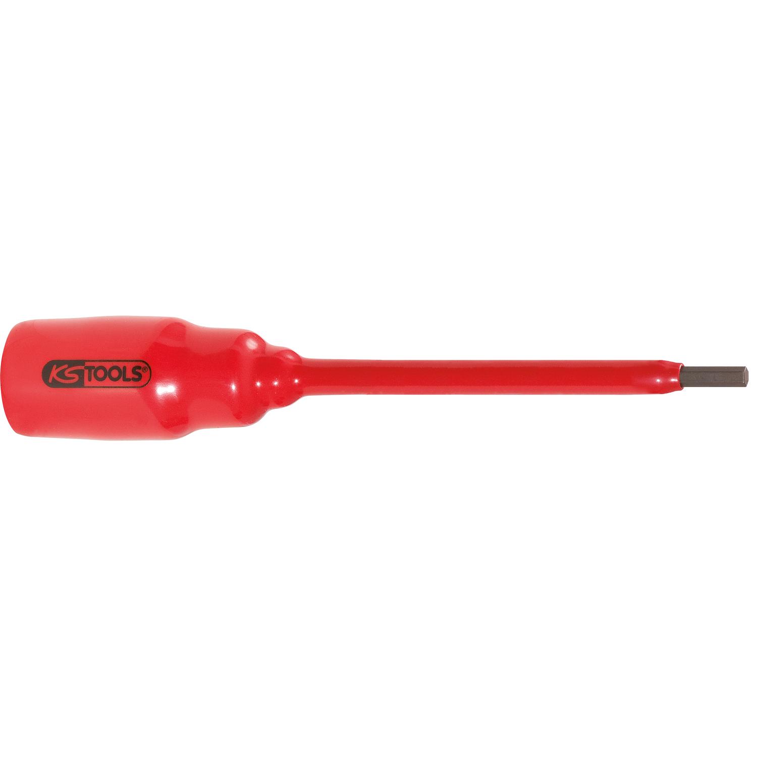 KS Tools 1/2" Bit-Stecknuss mit Schutzisolierung für Innensechskant-Schrauben, 5mm,156mm lang-1 Foto Produkt Allgemein VDE