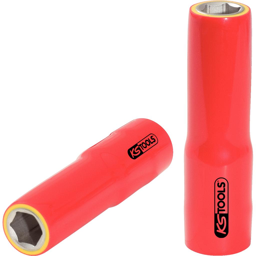 KS Tools 1/2" Stecknuss mit Schutzisolierung, lang, 12mm-1 Foto Produkt Allgemein VDE