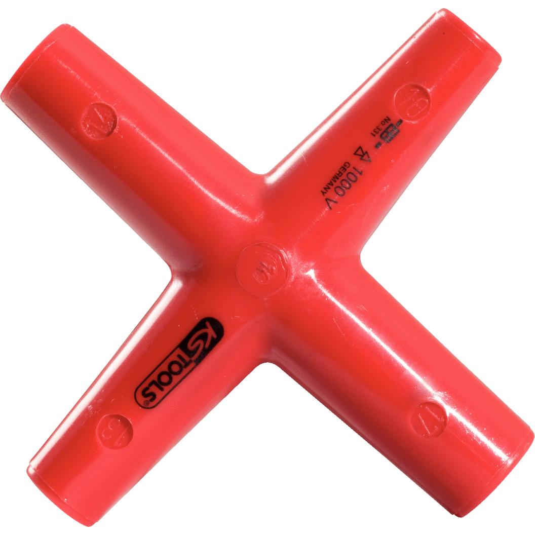 KS Tools Kreuzschlüssel mit Schutzisolierung, 10x12x14x17mm-1 Foto Produkt Allgemein VDE
