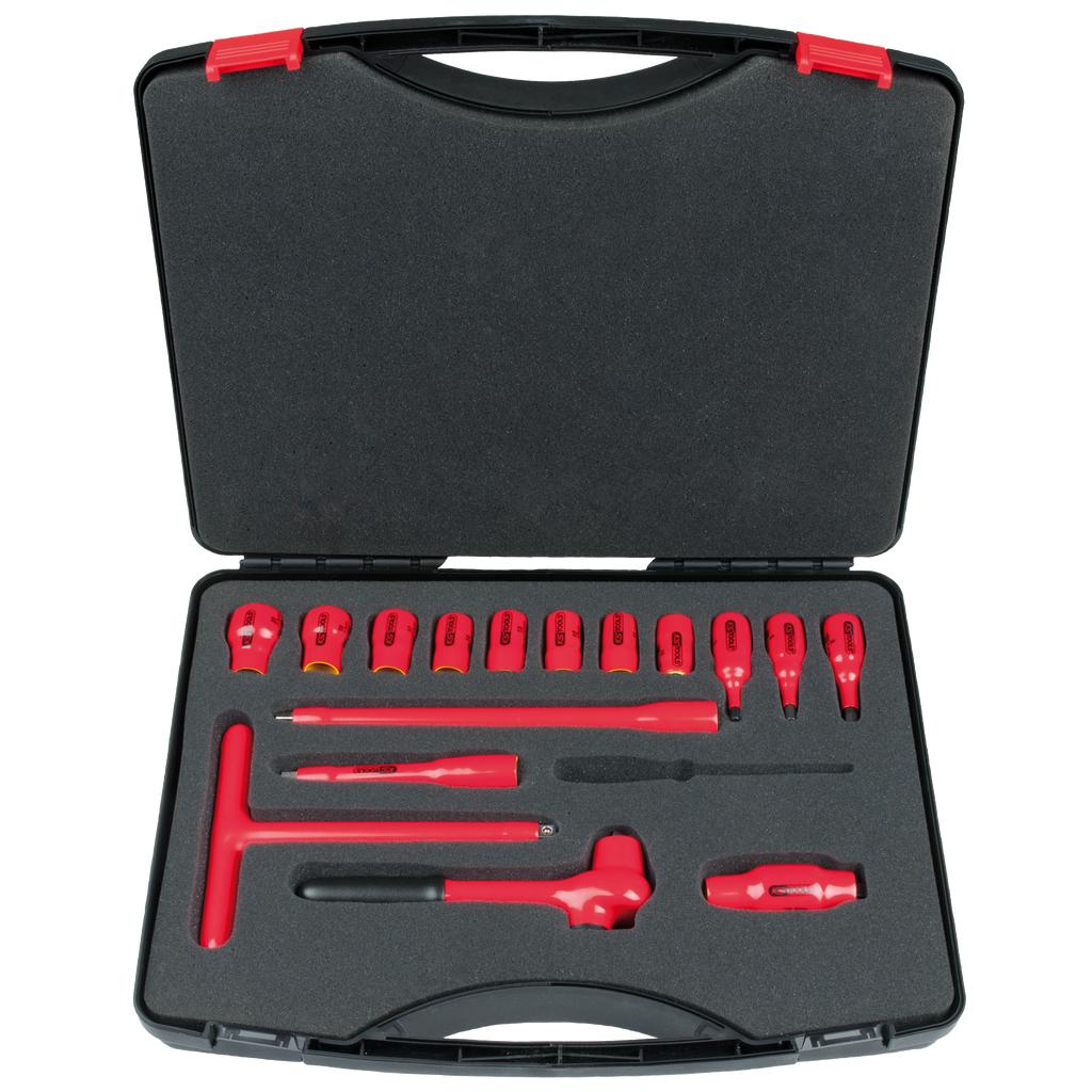 KS Tools 3/8" Steckschlüssel-Satz mit isolierten Werkzeugen, 16-tlg-1 Foto Produkt Allgemein VDE