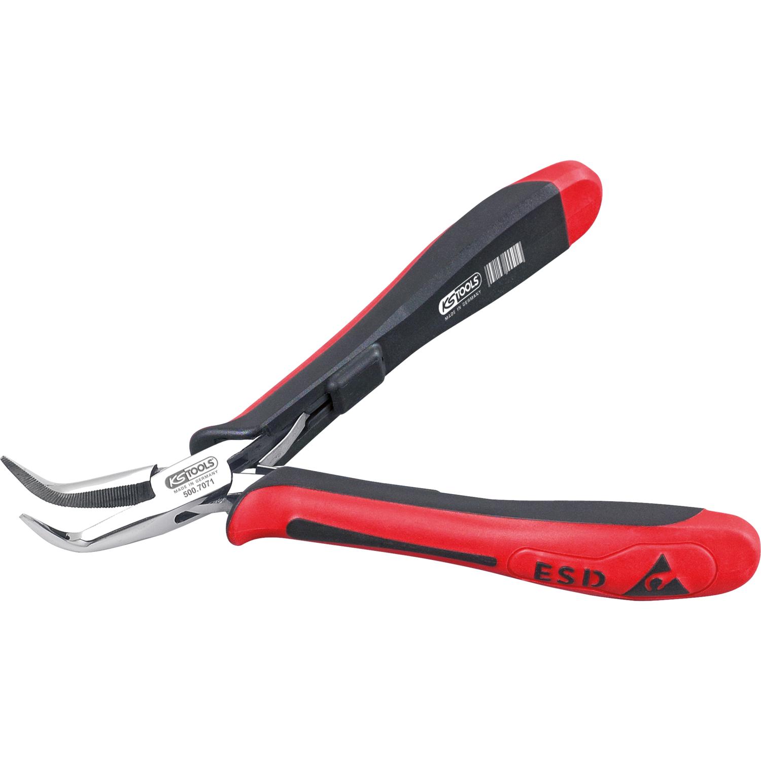 KS Tools ESD Spitzzange, gebogen, mit Hieb, 140mm-1 Foto Produkt Allgemein Zangen