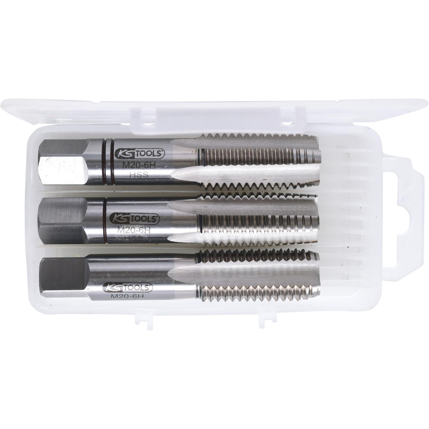 KS Tools HSS Handgewindebohrer-Satz M, M20x2,5, 3-tlg-2 Variantenbild
