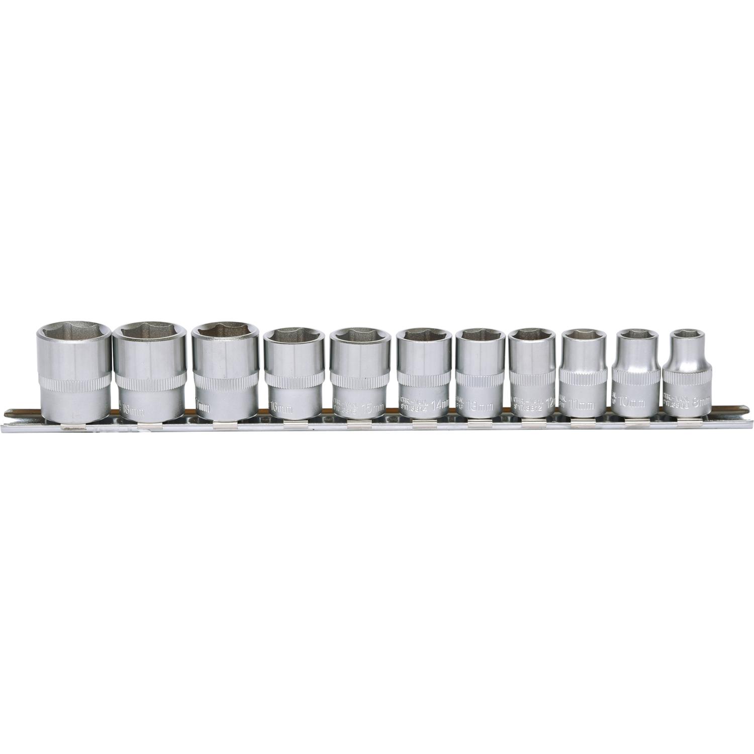 KS Tools 3/8" Sechskant-Stecknuss-Satz, 11-tlg 8-19mm-2 Variantenbild