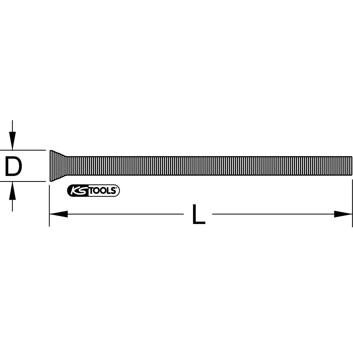 KS Tools Kupferrohr-Außenbiegefeder, 18mm-2 Technische Zeichnung