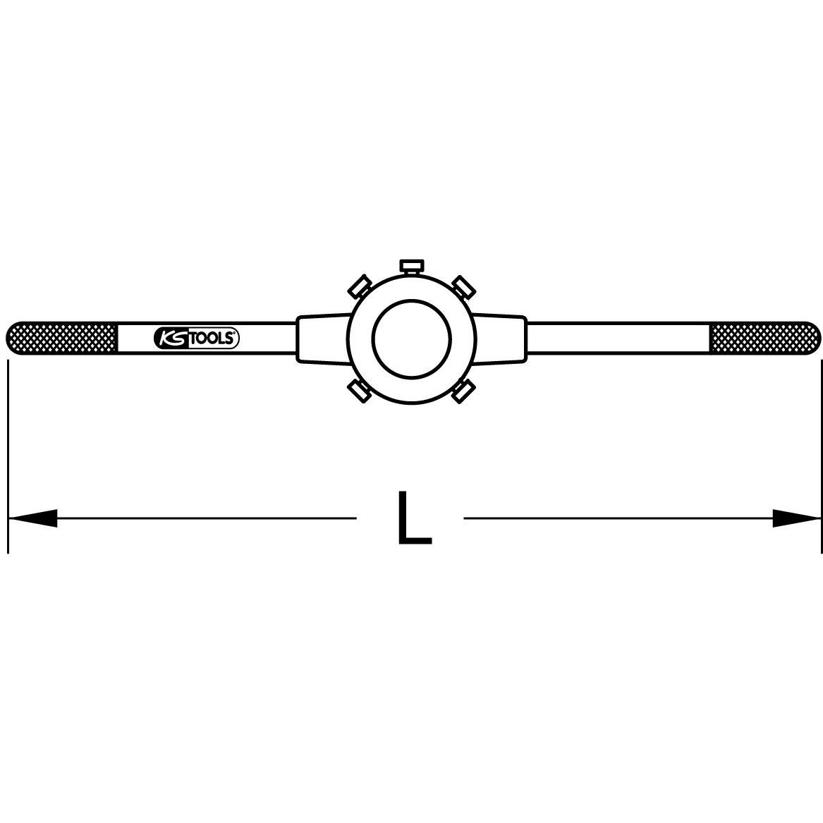KS Tools Schneideisen-Halter, M10-M11-2 Technische Zeichnung