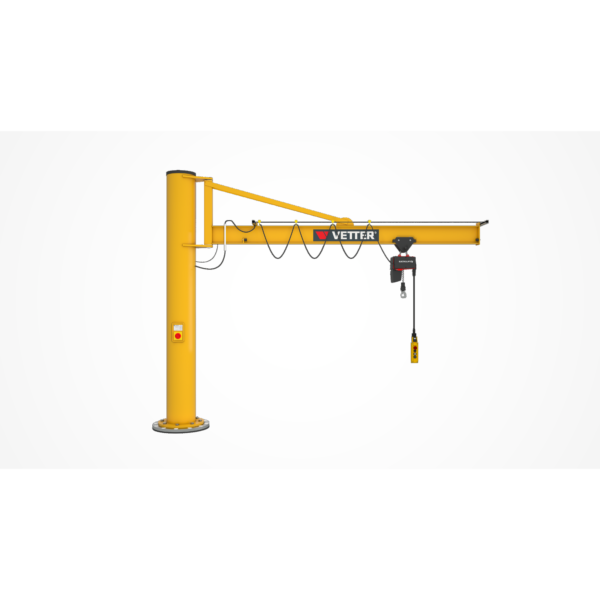 VETTER Krantechnik 1000kg, 4,0m Säulenschwenkkran PS + Verbundanker-System + Elektrokettenzug -1