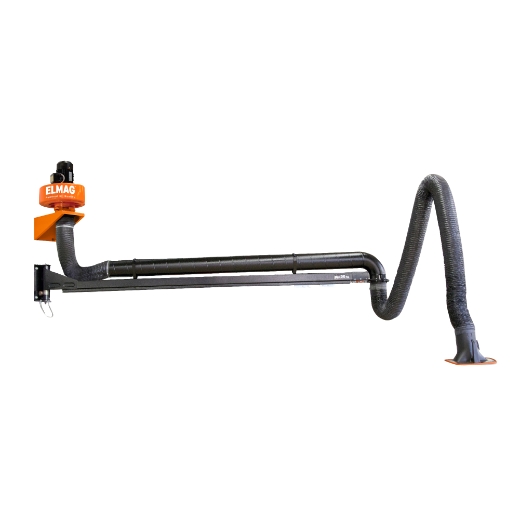 Elmag Abluftset Eco mit Absaugarm 6m in Schlauchausf. / einteiliger Ausleger -1 Elmag Abluftset Eco mit Absaugarm 6m in Schlauchausf. / einteiliger Ausleger -1