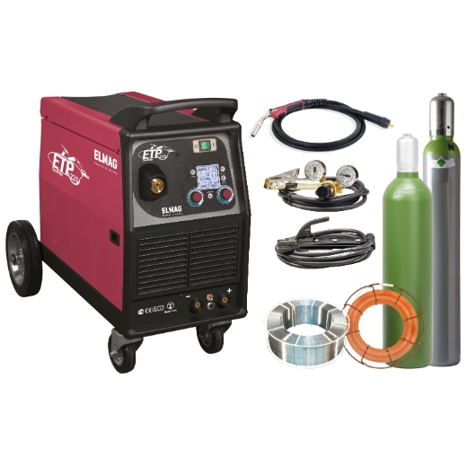 Elmag Multifunktions-Schweißinverter, fahrbar - STAHL-ALU-SET -1