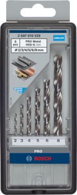 Bosch PRO Metall HSS-G Spiralbohrer-Set 6-teilig.